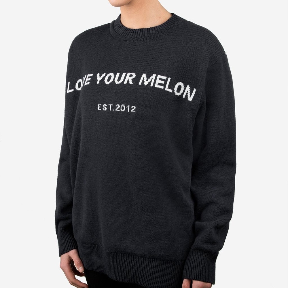 Love Your Melon Black Est Logo Sweater‎